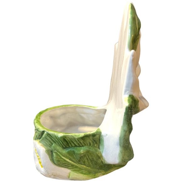 CERAMICA CONTINENTAL Vtg Calla Lily Pottery Planter Pot 9"x7.5"x6" - Picture 8 of 11